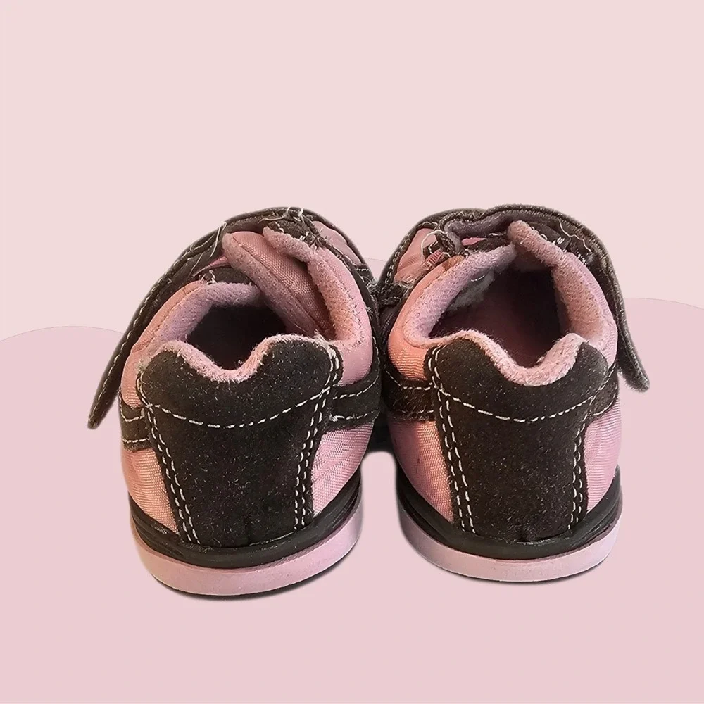 Carole Little Toddler Size 5 Brown/Pink Leather Slip On Shoes‎